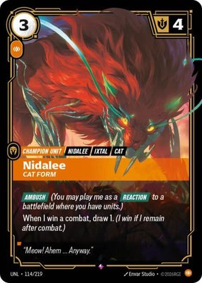 Nidalee, Cat Form, Unleashed