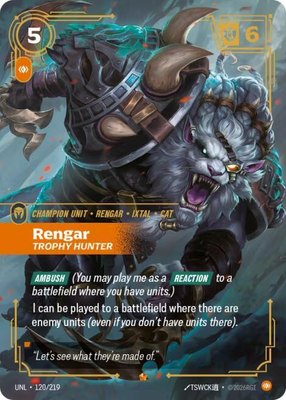 Rengar, Trophy Hunter, Unleashed