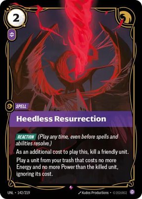 Heedless Resurrection, Unleashed