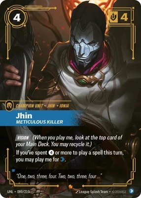 Jhin, Meticulous Killer, Unleashed
