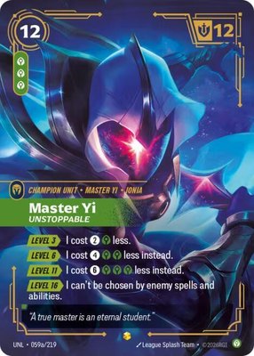 Master Yi, Unstoppable (Alternate Art), Unleashed