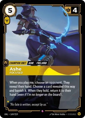 Ashe, Focused, Unleashed
