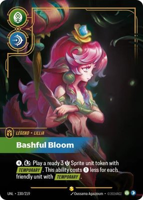 Lillia, Bashful Bloom (Overnumbered), Unleashed