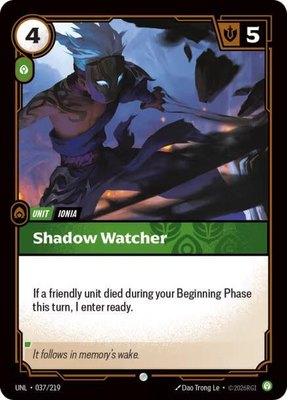Shadow Watcher, Unleashed