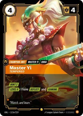 Master Yi, Tempered (Alternate Art), Unleashed