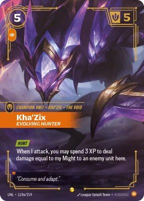 Kha'Zix, Evolving Hunter (Alternate Art), Unleashed