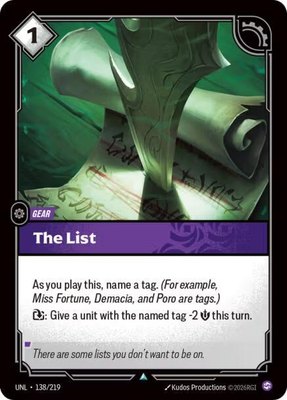 The List, Unleashed