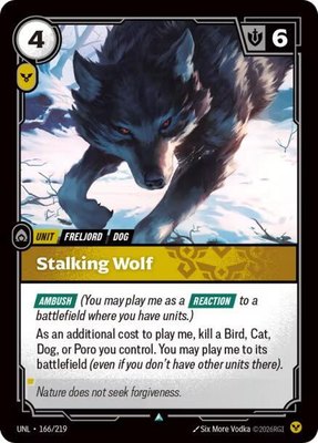 Stalking Wolf, Unleashed