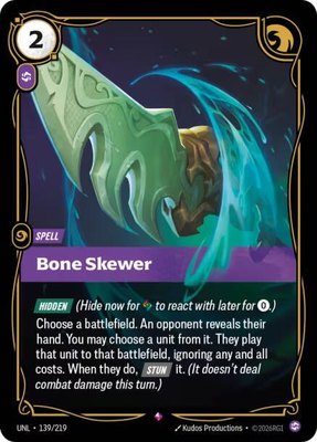 Bone Skewer, Unleashed