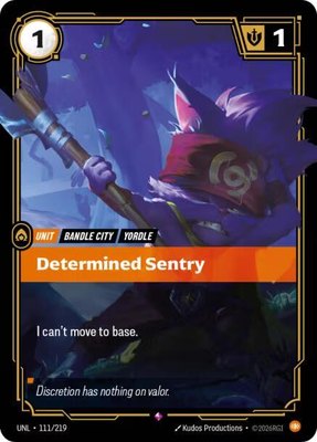 Determined Sentry, Unleashed