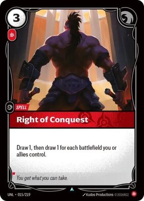Right of Conquest, Unleashed