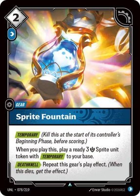 Sprite Fountain, Unleashed