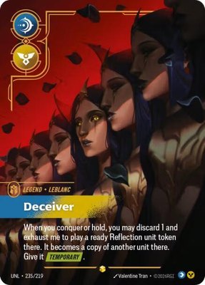 LeBlanc, Deceiver (Overnumbered), Unleashed