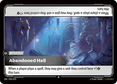 Abandoned Hall, Unleashed