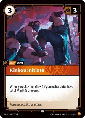 Kinkou Initiate, Unleashed