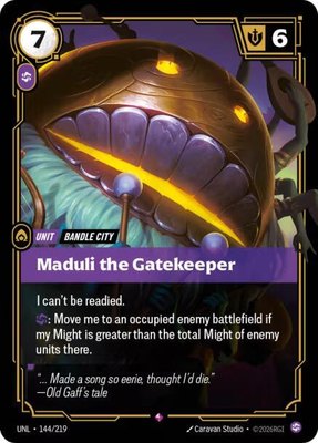 Maduli the Gatekeeper, Unleashed