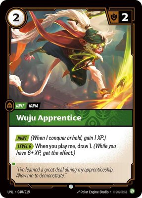 Wuju Apprentice, Unleashed