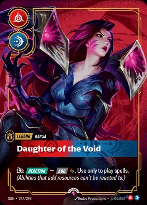 Kai'Sa, Daughter of the Void (Metal) (Prize Wall), Riftbound Organized Play Promotional Cards
