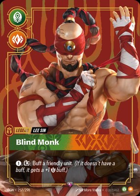 Lee Sin, Blind Monk (Metal) (Prize Wall), Riftbound Organized Play Promotional Cards