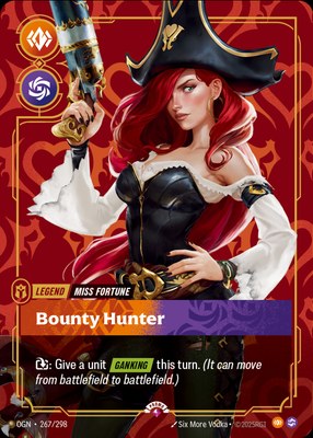 Miss Fortune, Bounty Hunter (Metal) (Prize Wall), Riftbound Organized Play Promotional Cards