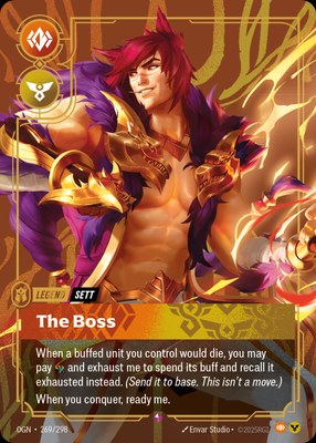 Sett, The Boss (Metal) (Prize Wall), Riftbound Organized Play Promotional Cards