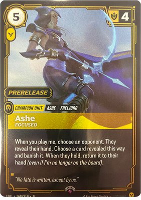Ashe, Focused, Riftbound Organized Play Promotional Cards