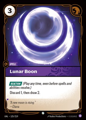 Lunar Boon, Riftbound Organized Play Promotional Cards
