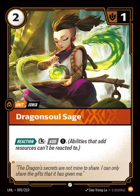 Dragonsoul Sage, Riftbound Organized Play Promotional Cards