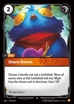 Stare Down, Riftbound Organized Play Promotional Cards