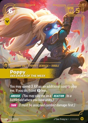 Poppy, Defender of the Meek, Riftbound Organized Play Promotional Cards