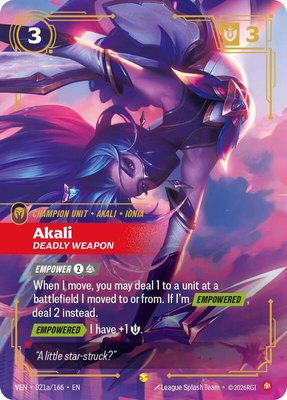 Akali, Deadly Weapon (Alternate Art), Vendetta
