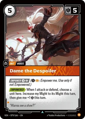Dame the Despoiler, Vendetta