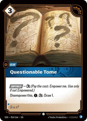 Questionable Tome, Vendetta