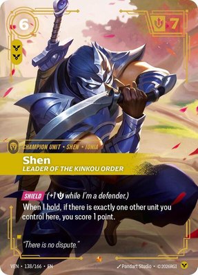 Shen, Leader of the Kinkou Order, Vendetta