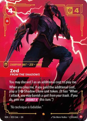 Zed, From the Shadows, Vendetta