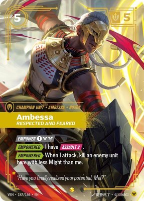 Ambessa, Respected and Feared (Overnumbered), Vendetta