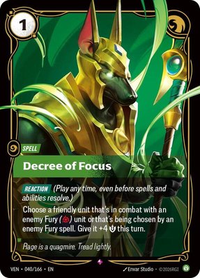 Decree of Focus, Vendetta