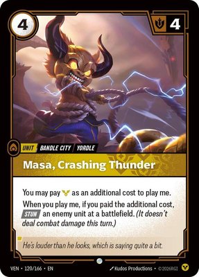 Masa, Crashing Thunder, Vendetta