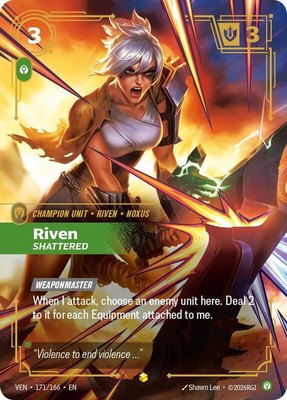 Riven, Shattered (Overnumbered), Vendetta