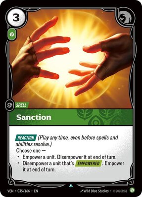 Sanction, Vendetta