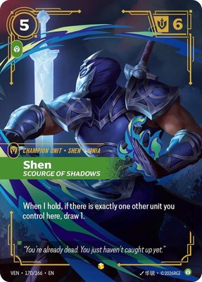 Shen, Scourge of Shadows (Overnumbered), Vendetta